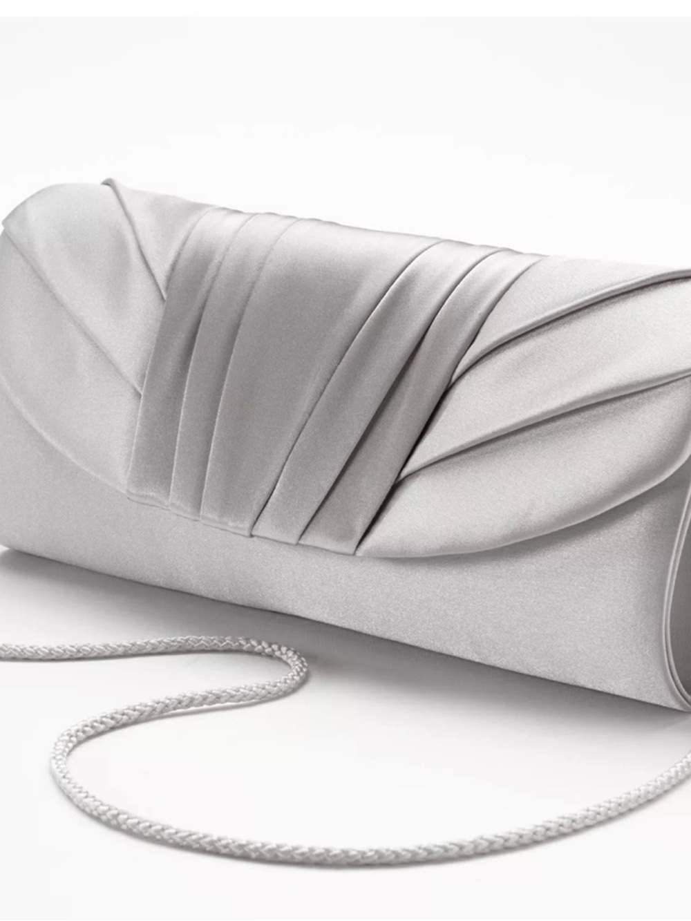 Jessica McClintock Metallic Silver Evening Bag